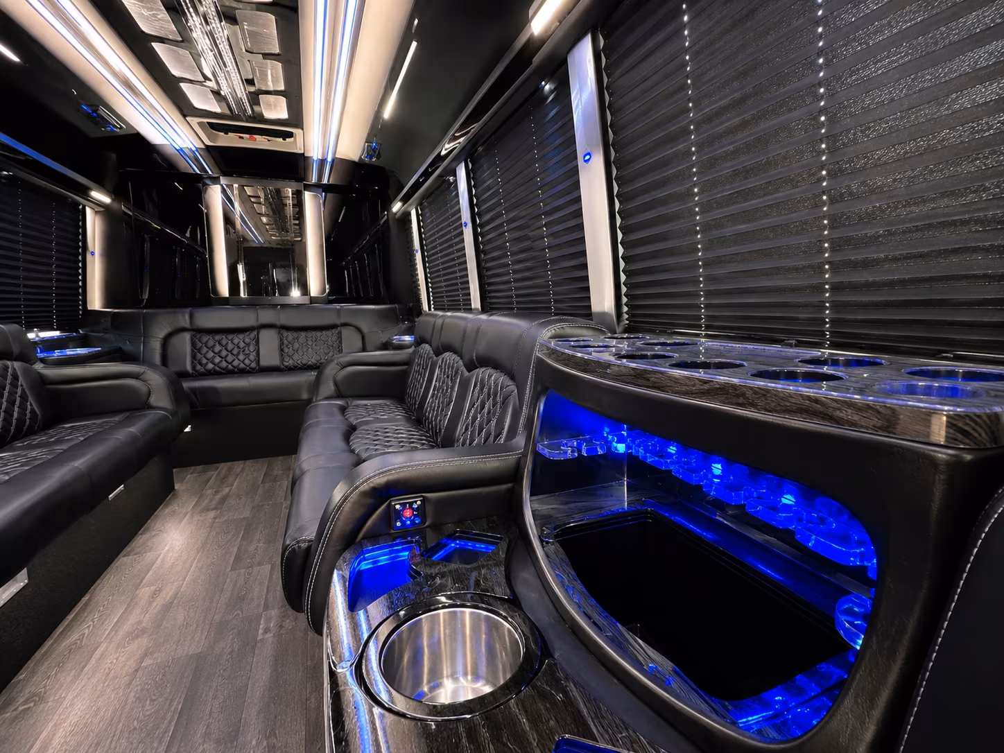 Lafayette Sporting Event Transportation party bus exterior