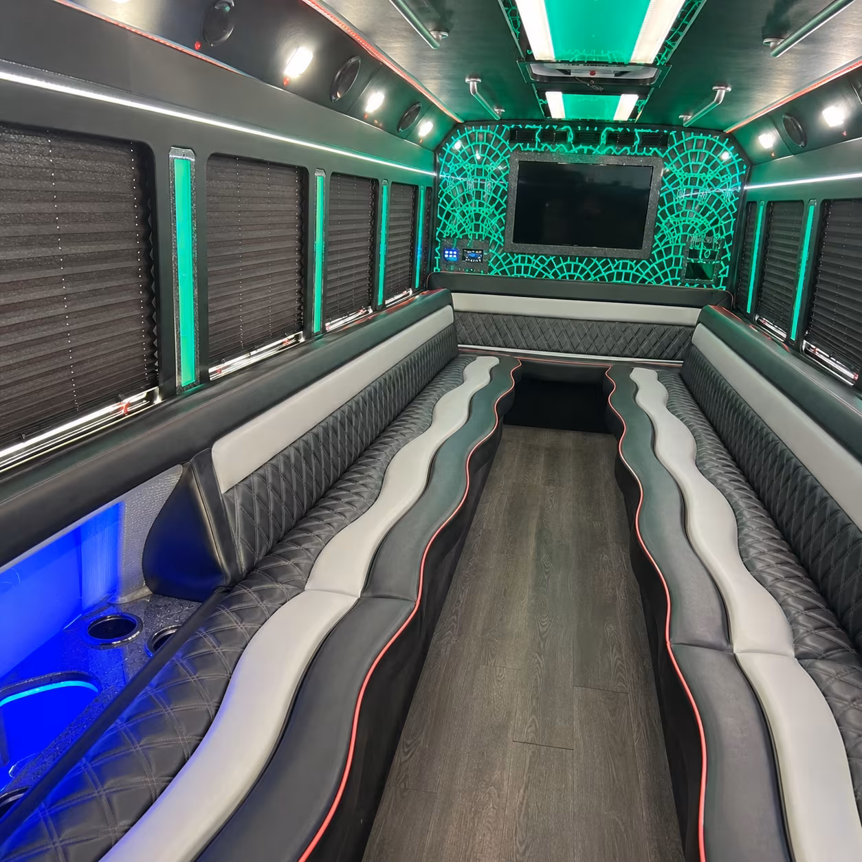 Lafayette Sporting Event Transportation party bus interior