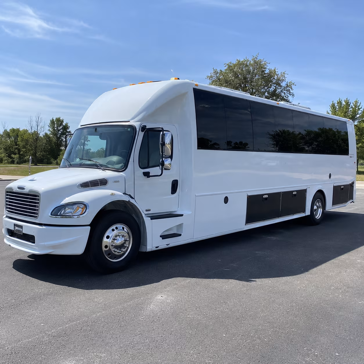 Lafayette Wedding Transportation party bus exterior