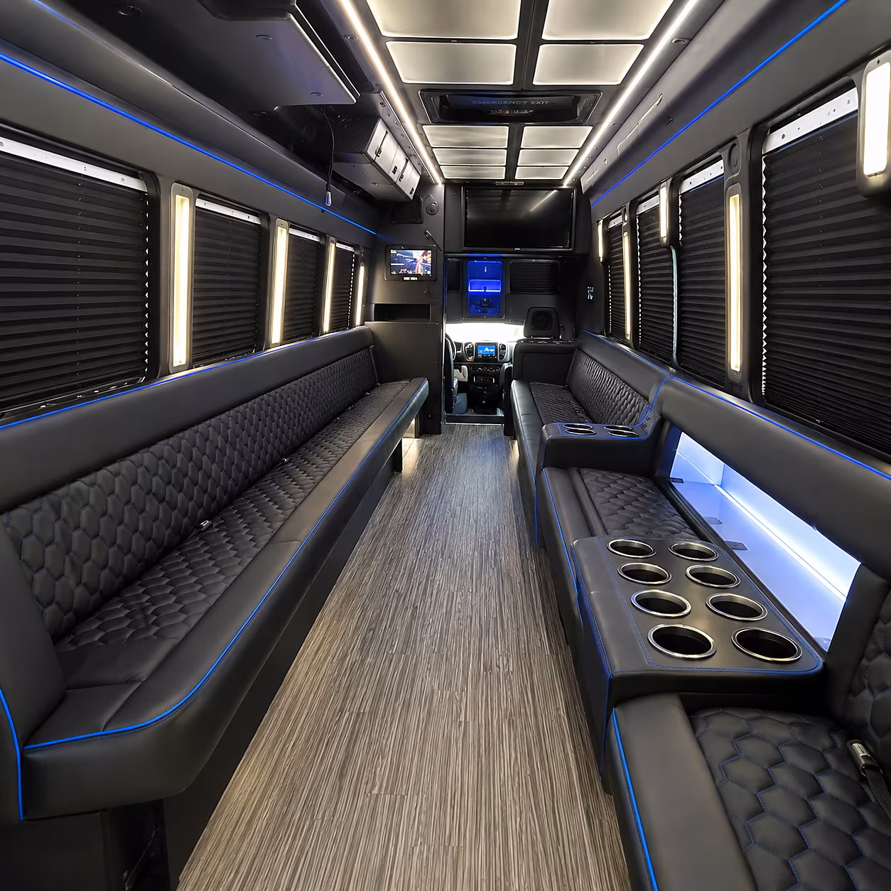 Lafayette Winery Tour & Pub Crawl Transportation onboard seating