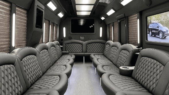 Interior of Charter Bus Company Biloxi's 20 Passenger Party Bus in Biloxi