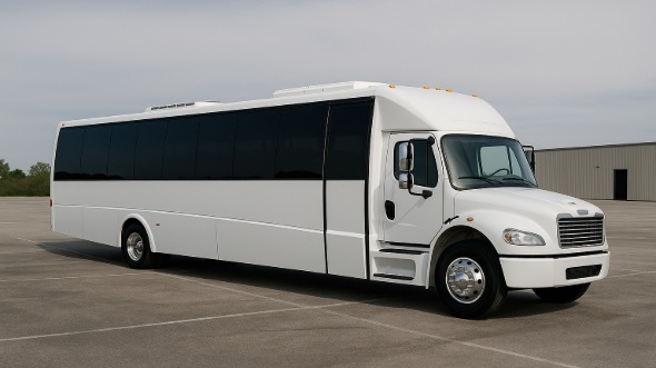 Exterior of Charter Bus Company Lake Charles's 20 Passenger Party Bus in Lake Charles