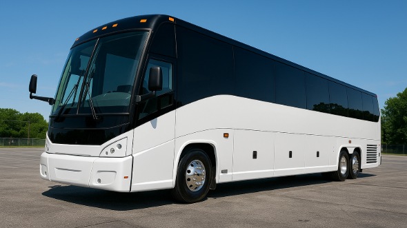 Exterior of Charter Bus Company Lafayette's 40 Passenger Charter Bus in Lafayette