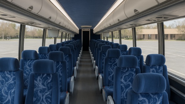 Interior of Charter Bus Company Lafayette's 44 Passenger Charter Bus in Lafayette