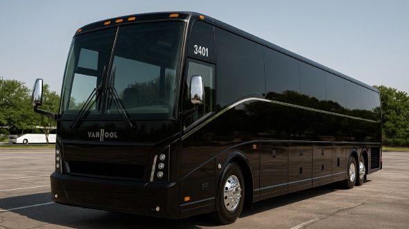 Exterior of Charter Bus Company Lafayette's 55 Passenger Charter Bus in Lafayette