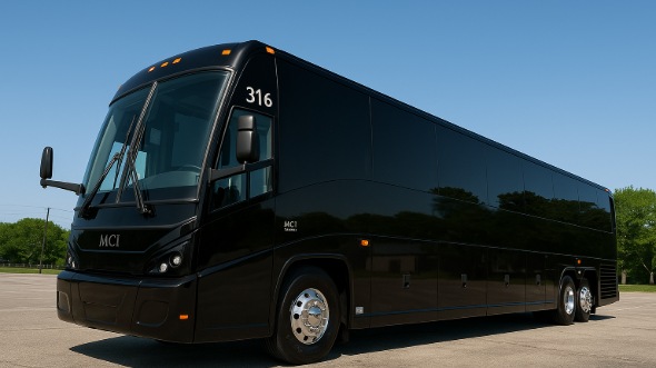 Exterior of Charter Bus Company Lafayette's 56 Passenger Charter Bus in Lafayette